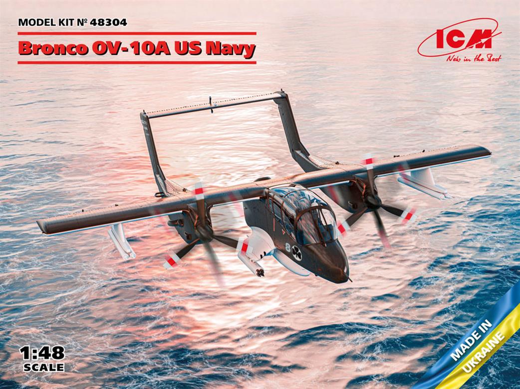 ICM 1/48 48304 USAF OV-10A Bronco US Navy Light Attack Aircraft Model Kit