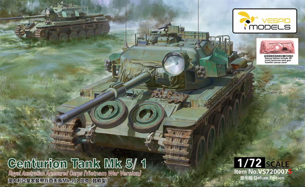 Vespid Models 1/72 VS720007S Deluxe Centurion Tank Mk5 7 Royal Austalian Armoured Corp