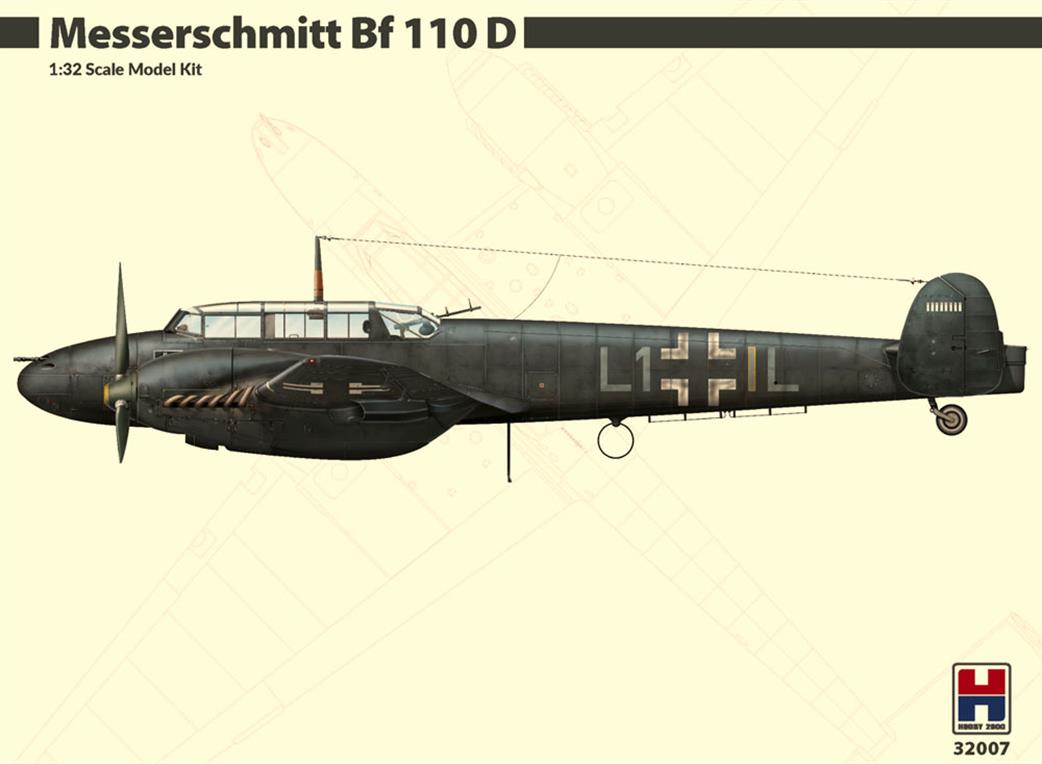 Hobby 2000 1/32 32007 German Messerschmitt BF110D Dragon Plastic Kit