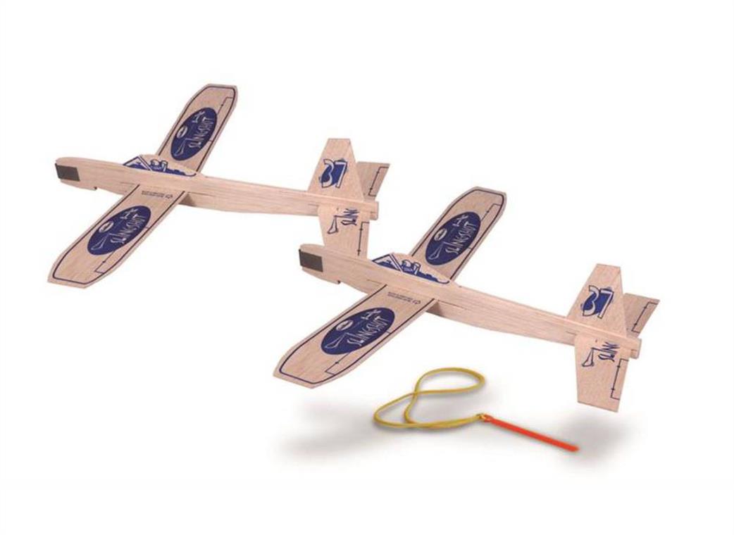 Guillows  26 Slingshot Balsawood Glider Twin Pack