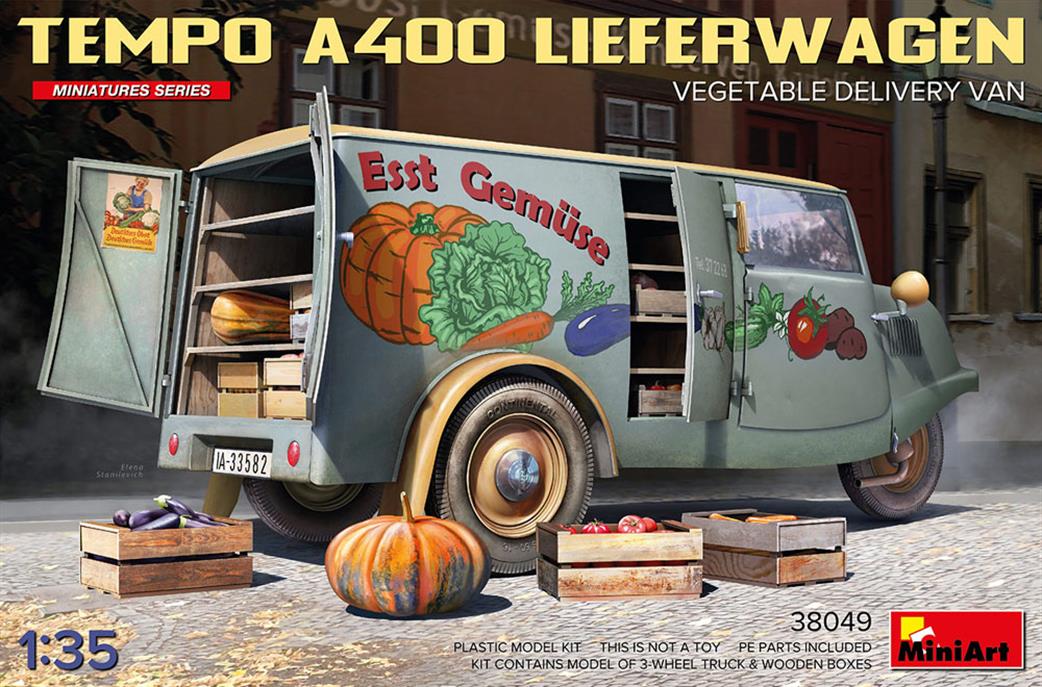 MiniArt 1/35 38049 Tempo A400 Lieferwagen Vegetable Delivery Van