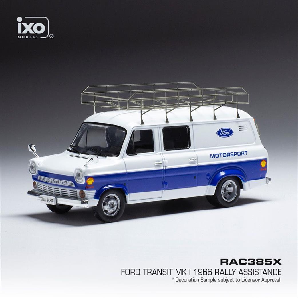 IXO 1/43 RAC385X Ford Transit MkI Van Ford Motorsport 1966 Assistance Van Diecast Model