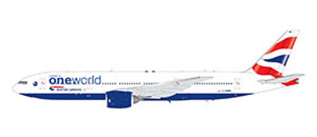 Gemini Jets 1/200 G2BAW1226 British Airways One World Boeing B777-200ER Airliner Model