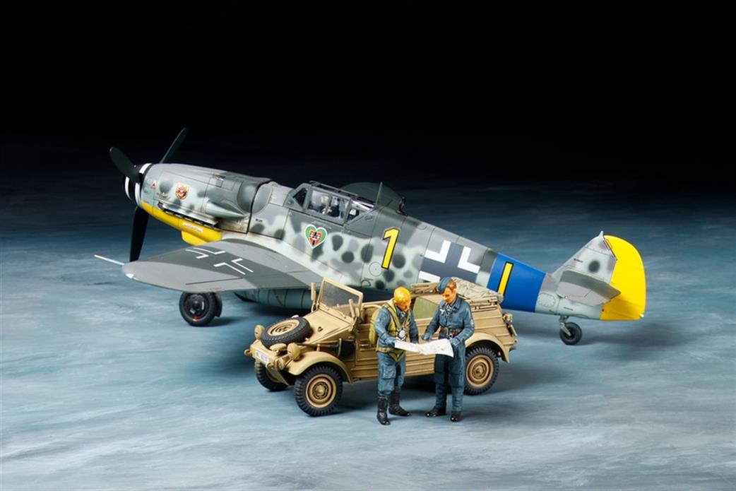 Tamiya 1/48 25204 BF-109G6 & Kubelwagen 82 Twin set