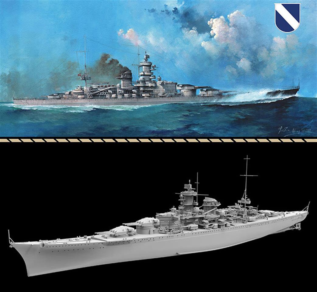 Flyhawk 1/700 FH1132 German Battleship Bismarck 1941 Ship Kit