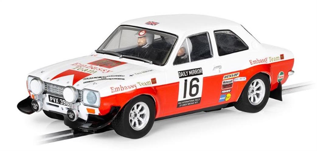 Scalextric 1/32 C4324 Ford Escort Mk1 RAC Rally 1971 Slot Car Model