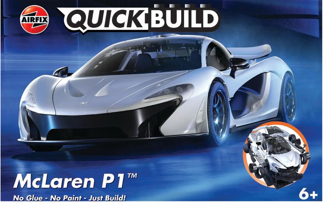 Airfix  J6028 Quickbuild McLaren P1 White Clip together Block Model