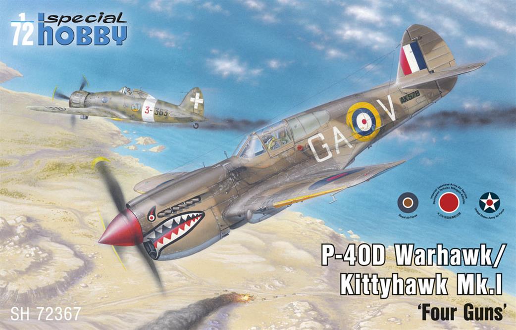 Special Hobby 1/72 72367 P-40D Warhawk / Kittyhawk MK1 Four Guns Plastic Kit