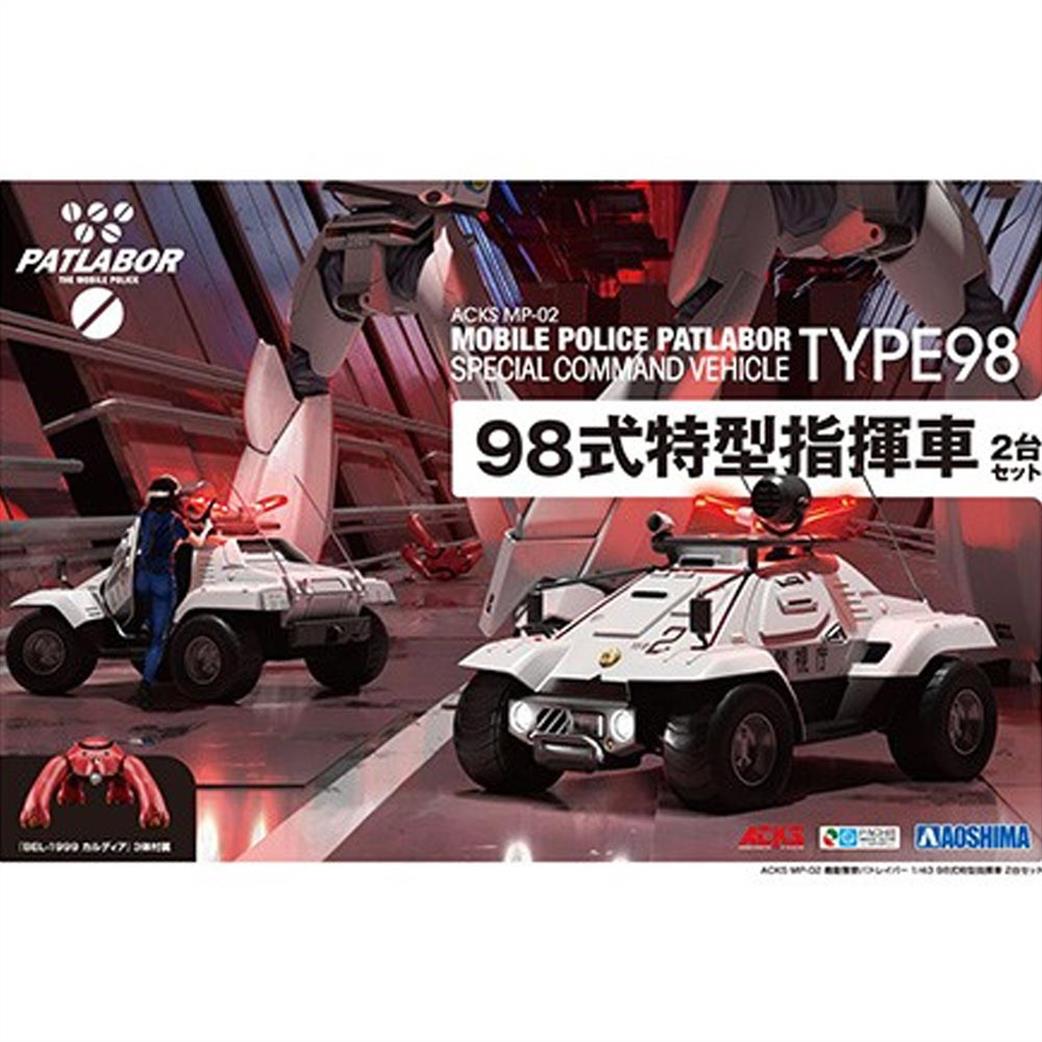 Aoshima 1/43 06306 PATLABOR Type 98 Police Patrol Vehicles & accessories Kit