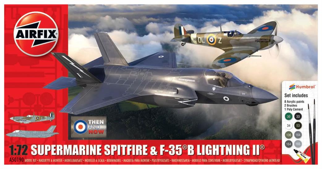 Airfix 1/72 A50190 Then and Now Spitfire Mk.Vc & F-35B Lightning II Gift Set