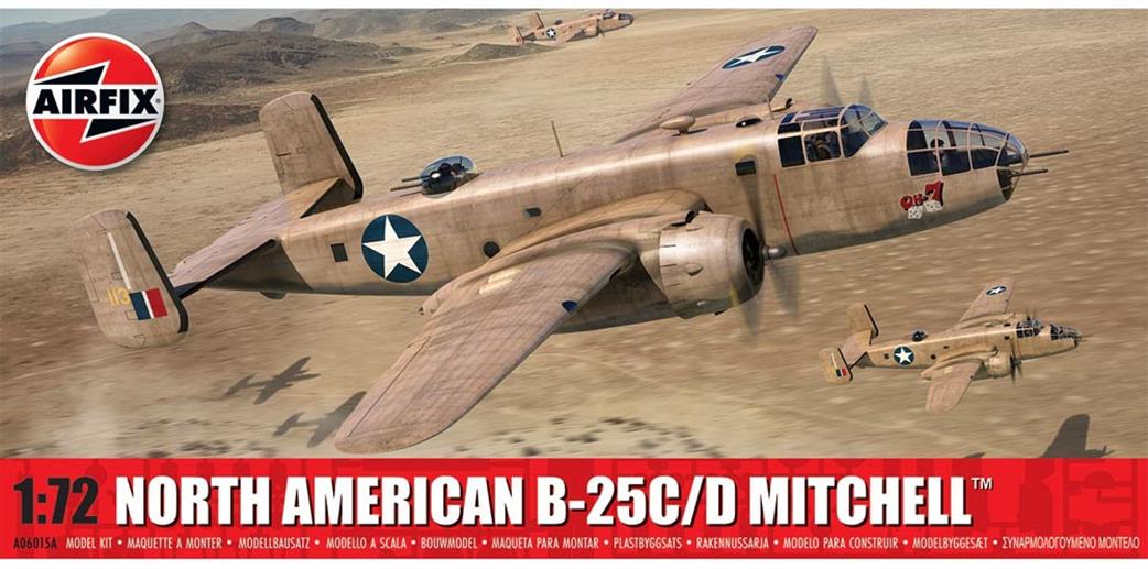 Airfix 1/72 A06015A North American B-25C/D Mitchell Bomber Kit