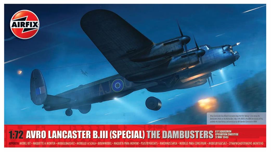 Airfix 1/72 A09007A Avro Lancaster B.III Dambusters WW2 Bomber Aircraft Kit