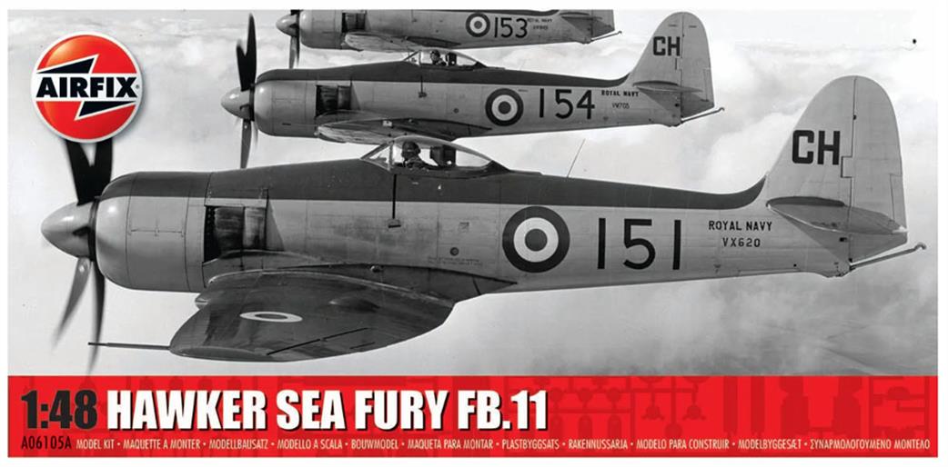 Airfix 1/48 A06105A Hawker Sea Fury FB.II Aircraft Kit