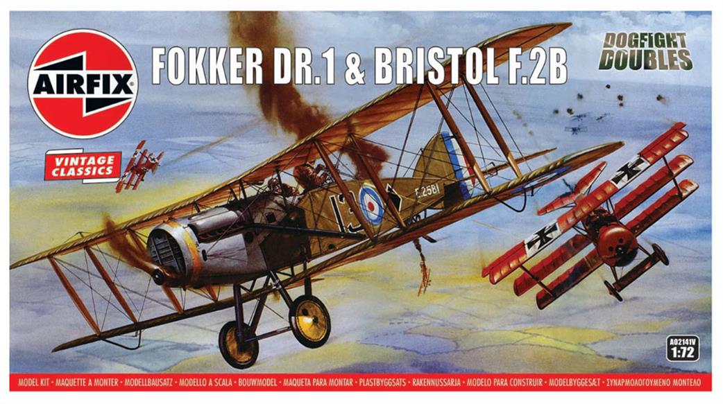 Airfix 1/72 A02141V Fokker DR1 Triplane & Bristol Fighter Dogfight Double Gift Set