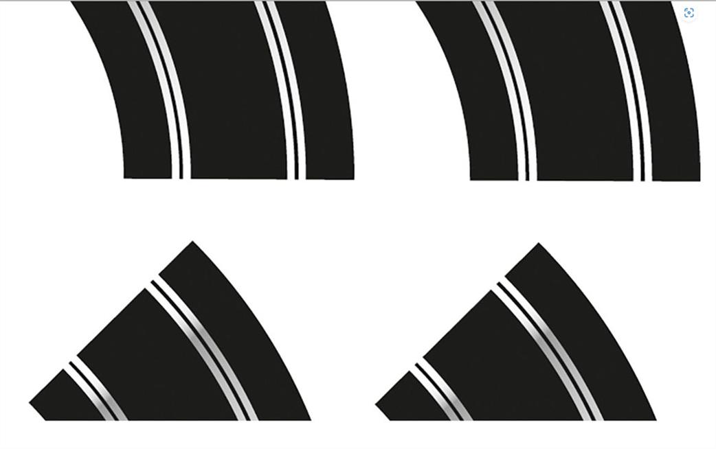 Scalextric 1/32 C8198 Standard Straight and R2 Curve Track Extension Pack