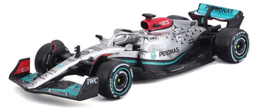 Burago 1/43 B18-38065R Mercedes-Benz F1 2022 W13 E Performance #63 George Russell Model