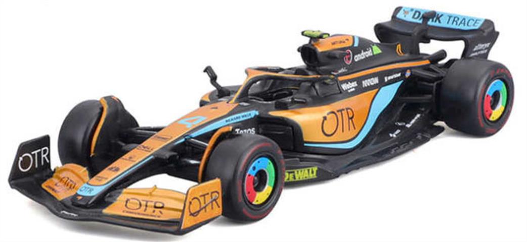 Burago 1/43 B18-38063N McLaren F1 2022 MCL 36 #4 Lando Norris Model