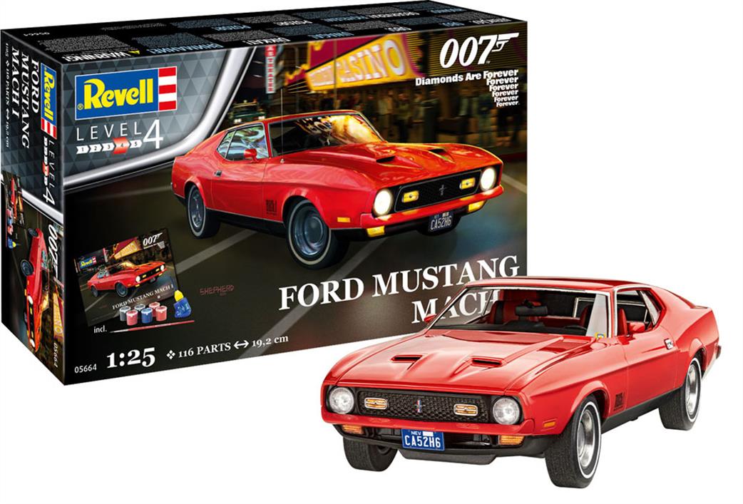 Revell 1/25 05664 James Bond Ford Mustang Mach 1 Gift Set