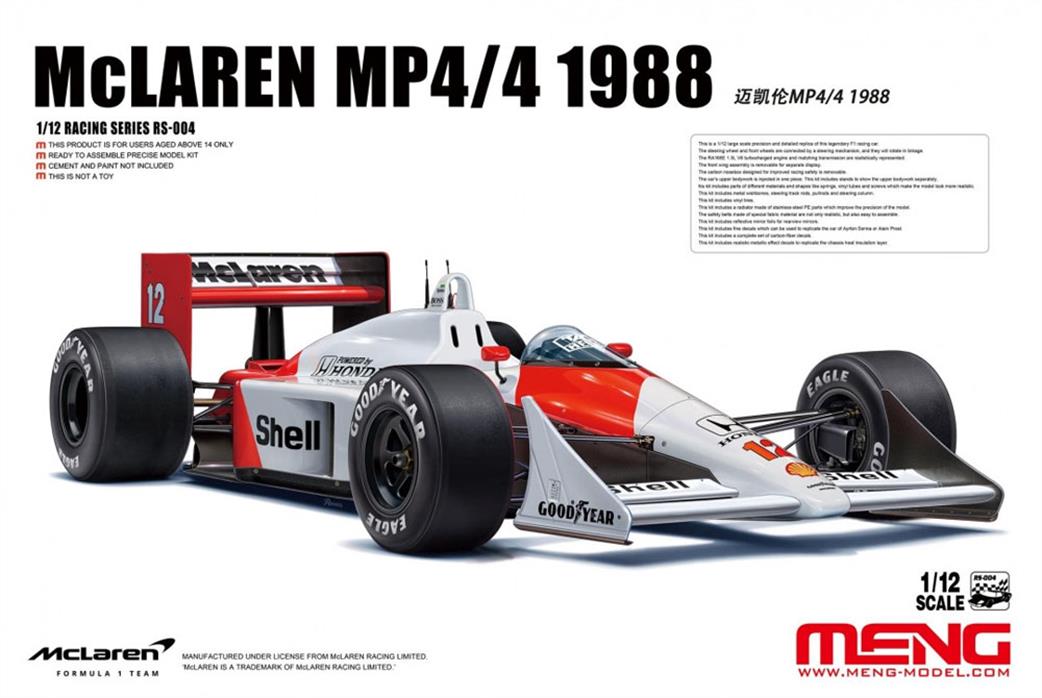 Meng  RS-004 McLaren MP4/4 1988 Formula One Race Car Kit