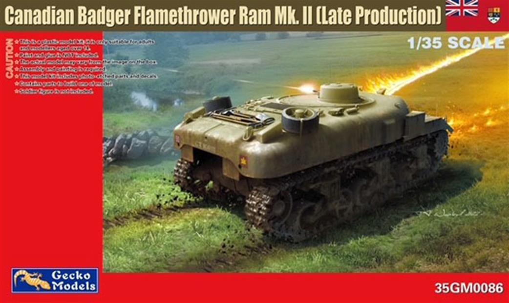 Gecko Models 1/35 35GM0086 Canadian Badger Flamethrower Ram MKII  Late Version Kit