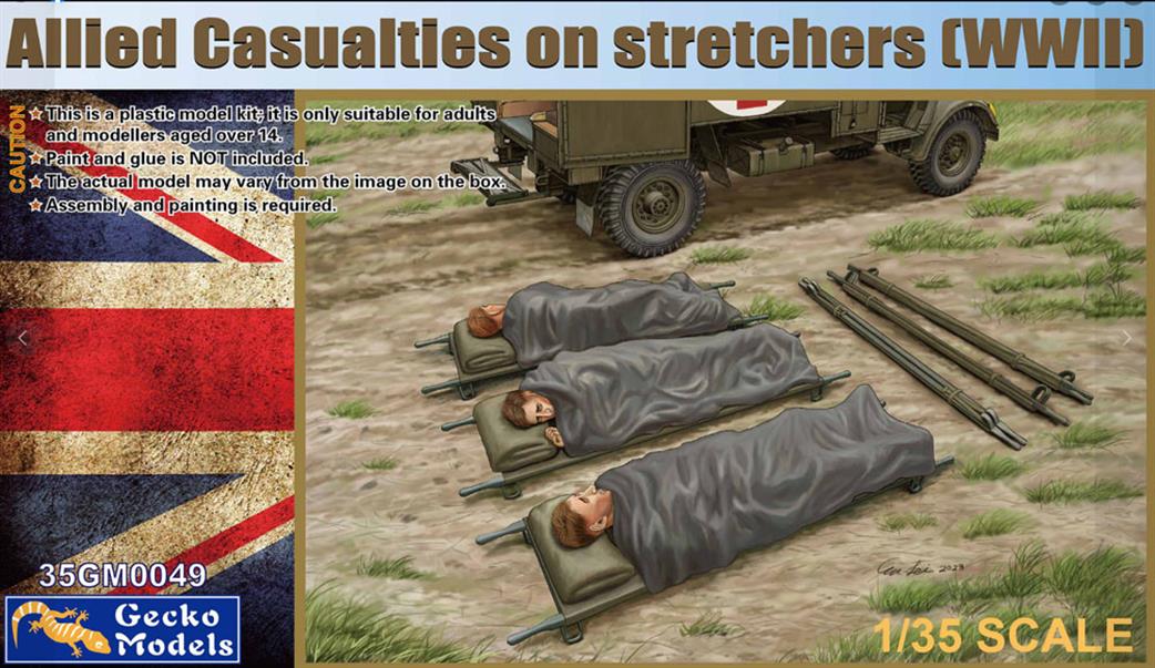 Gecko Models 1/35 35GM0049 Allied WW2 Casualties on Stretchers Figure Set