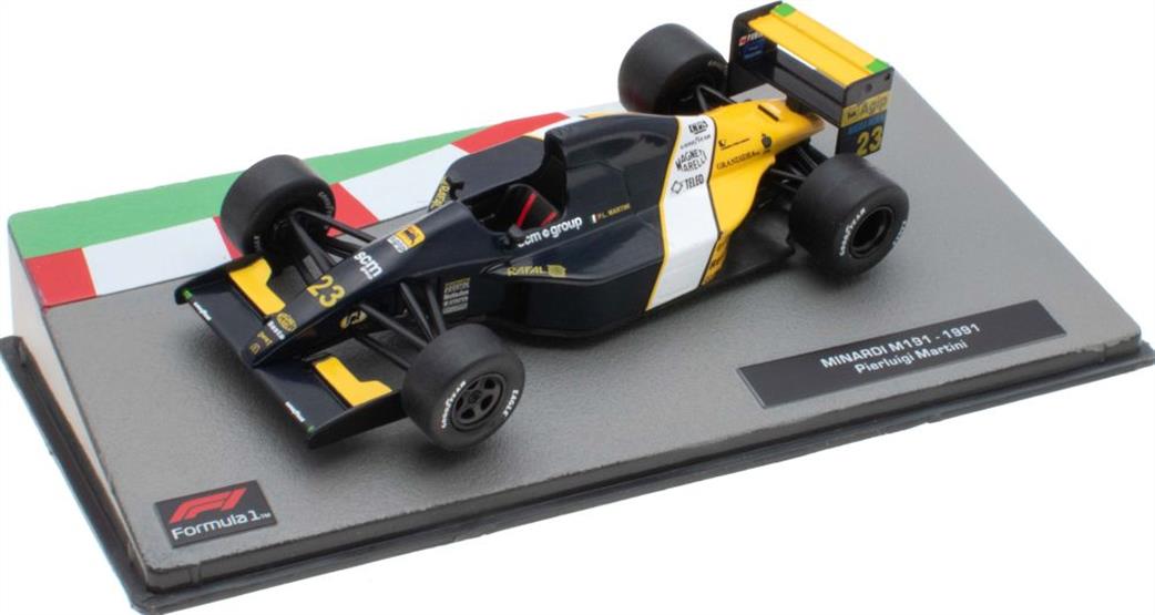 MAG 1/43 MAG NS128 Minardi M191 1991 Pierluigi Martini Cased F1 Collection