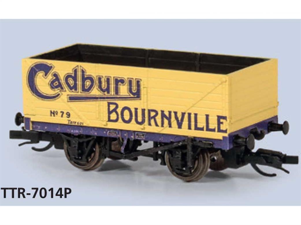 Peco TT:120 TTR-7014P Cadbury Bournville 7 Plank Open Coal Wagon