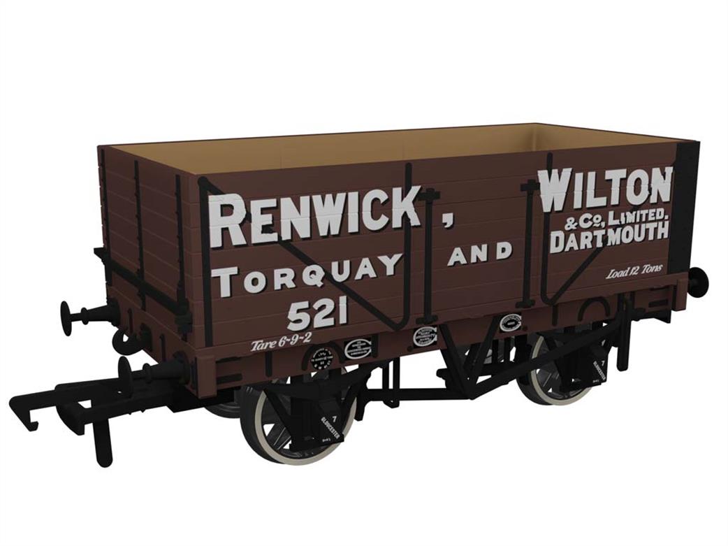 Rapido Trains OO 967210 Renwick, Wilton & Co, Torquay & Dartmouth RCH 1907 7 Plank Open Wagon 521