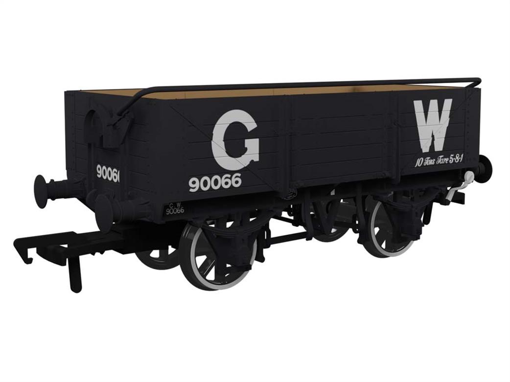 Rapido Trains OO 943003 GWR 90066 Diagram O11 5 Plank Open Wagon with Sheet Rail GWR Grey 25in Lettering