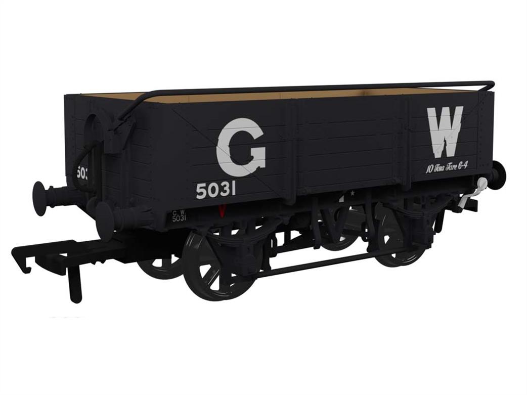 Rapido Trains OO 943014 GWR 5031 Diagram O15 Vacuum Braked 5 Plank Open Wagon with Sheet Rail GWR Grey 25in Lettering