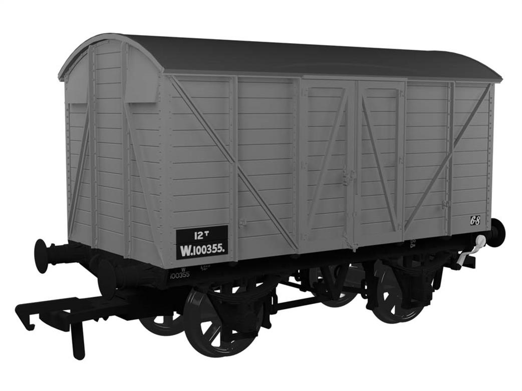 Rapido Trains OO 944023 BR W100355 GWR Diagram V16 MINK Ventilated Box Van BR Grey