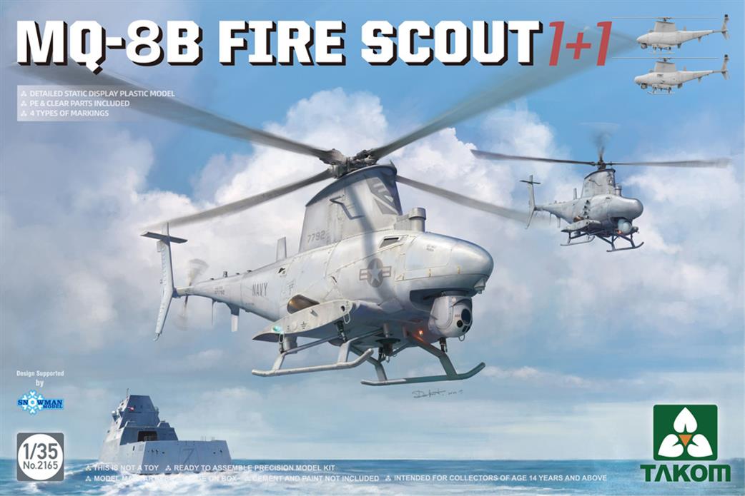 Takom 1/35 02165 MQ-8B Fire Scout RUAV plastic Kit