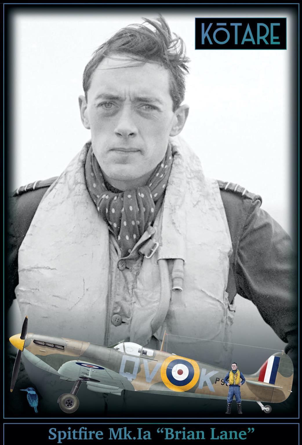 Kotare 1/32 K32601 RAF Spitfire MK1a Brian Lane WW2 Fighter Model Kit