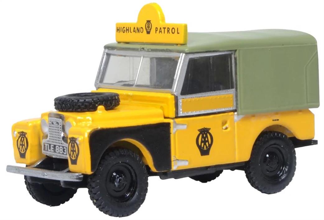 Oxford Diecast 1/76 76LAN188025 Land Rover Series 1 88 Canvas AA Highland Patrol