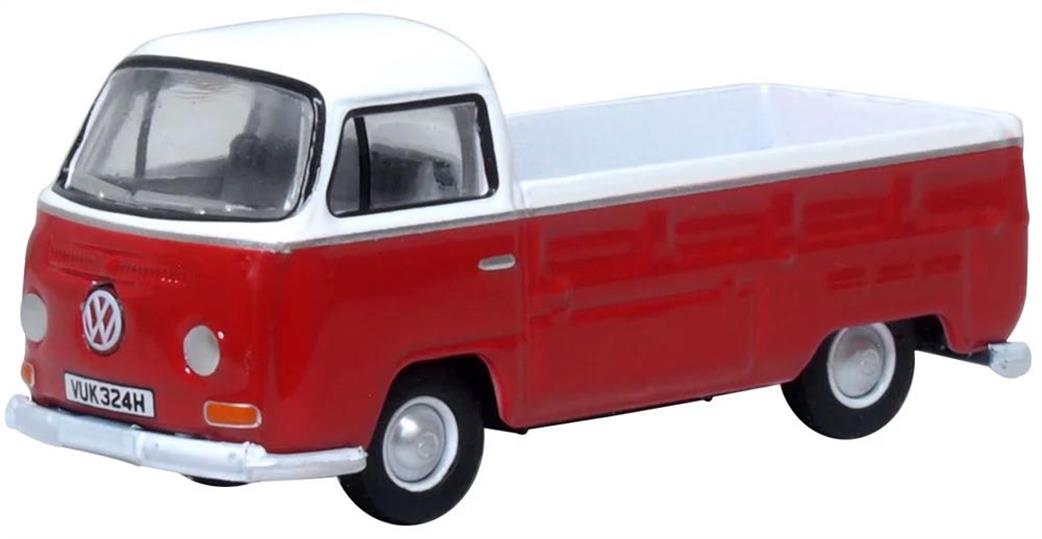 Oxford Diecast 1/76 76VW033 VW Bay Window Pick Up Poppy Red / White