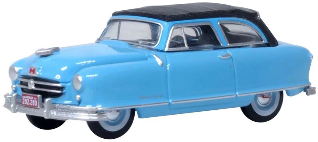 Oxford Diecast 1/87 87NR50001 1950 Nash Rambler Custom Landau Convertible with open roof Strato Blue