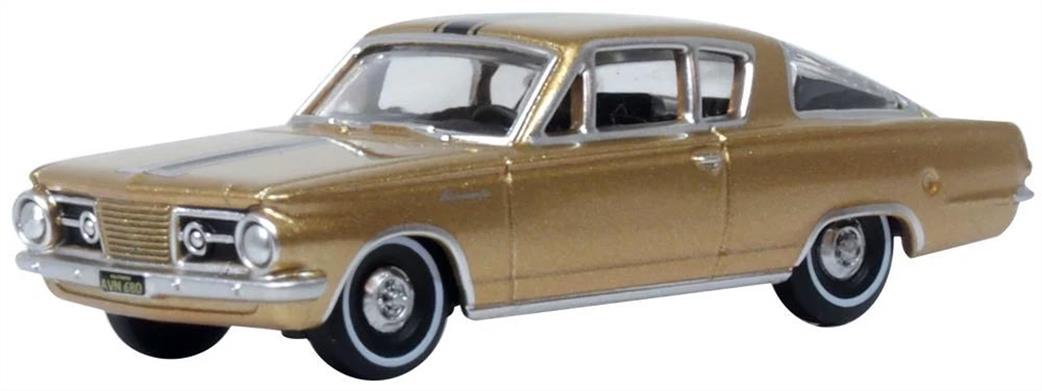 Oxford Diecast 1/87 87PB65001 1965 Plymouth Barracuda Gold