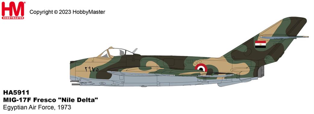 Hobby Master 1/72 HA5911 MIG-17F Fresco Nile Delta Egyptian Air Force 1973