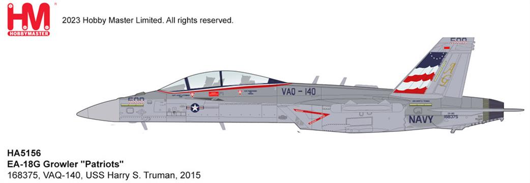 Hobby Master 1/72 HA5156 Boeing EA-18G Growler VAQ-140 USS Harry S. Truman