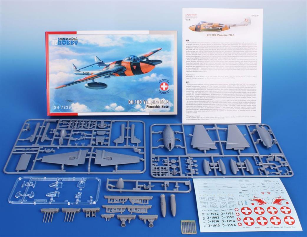 Special Hobby 1/72 72391 DH100 Vampire FB.6 Pinocchio Nose Plastic Kit
