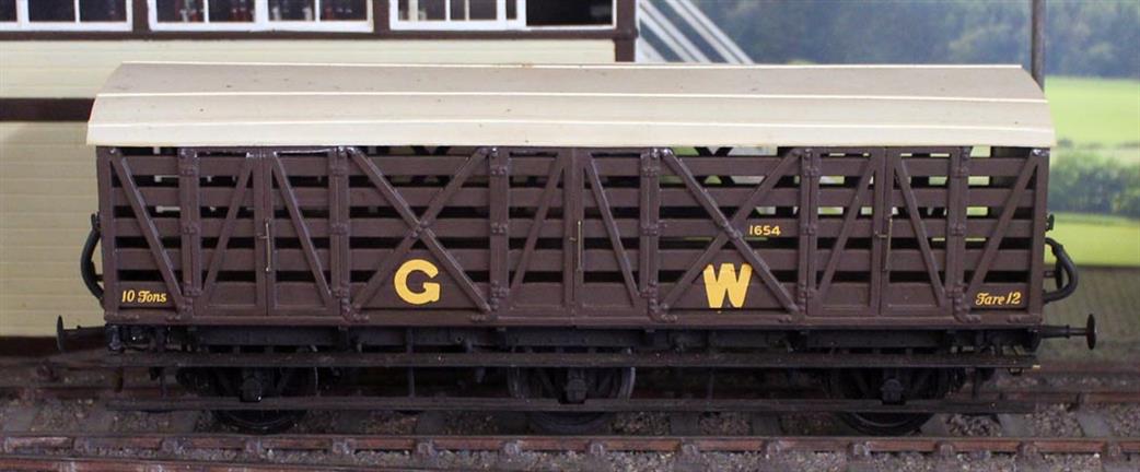 Preowned O Gauge WAGON27 Slater's Kit Built GWR 6 Wheeled Siphon Milk Van Slat Sides Diagram 02 1654