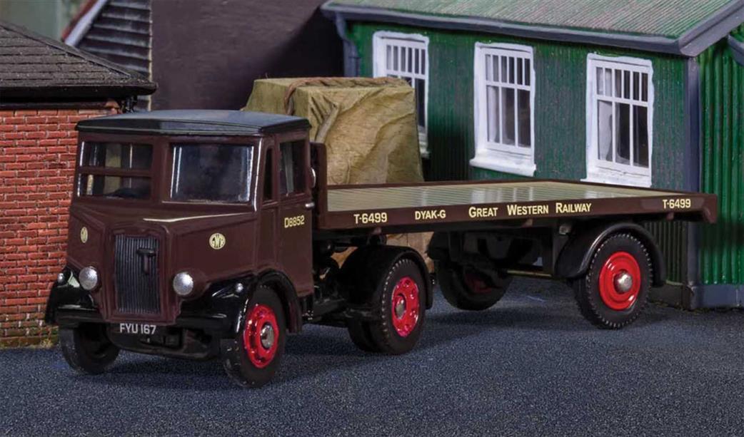 Corgi 1/76 DG214005 Lledo Thornycroft Nippy Flatbed Trailer GWR