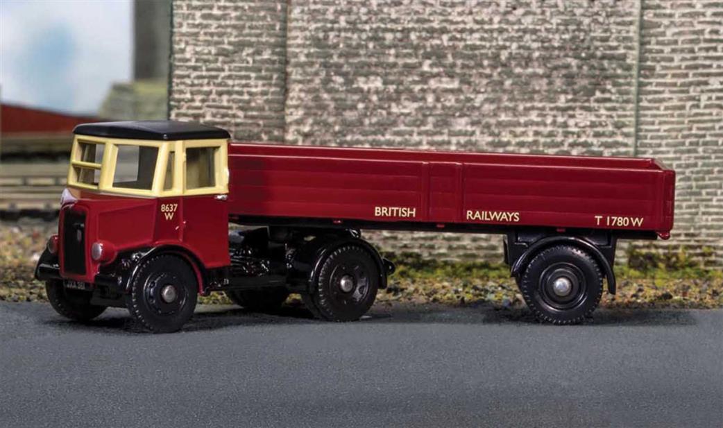 Corgi 1/76 DG214006 Lledo Thornycroft Nippy Flatbed Trailer British Railways