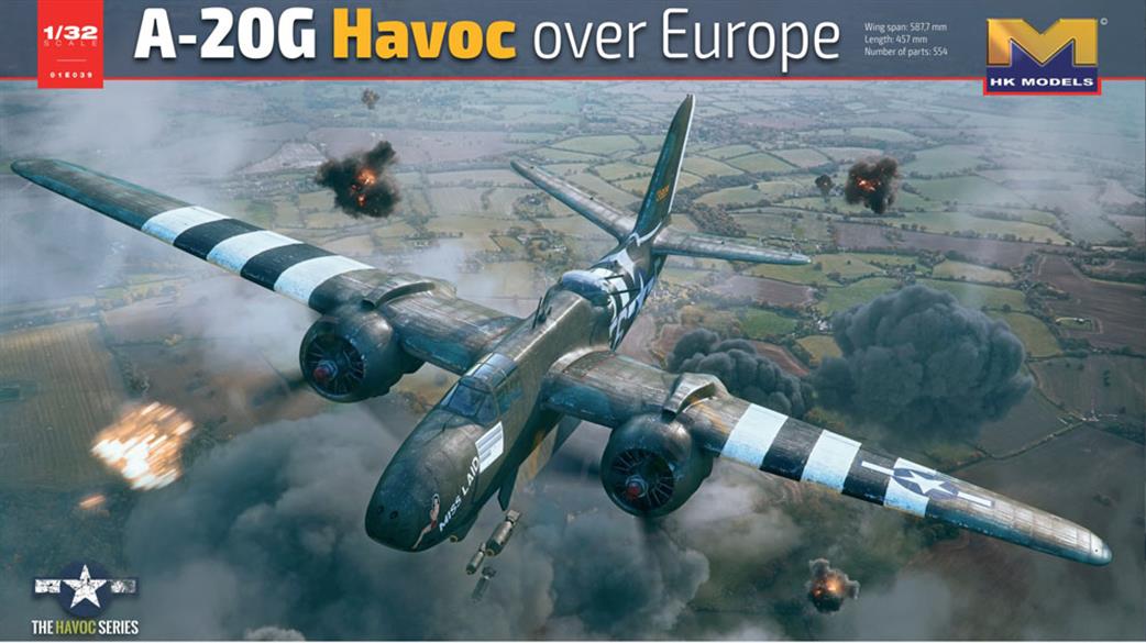 Hong Kong Models 1/32 HK01E39 A-20G Havoc Light Bomber Over Europe Plastic Kit