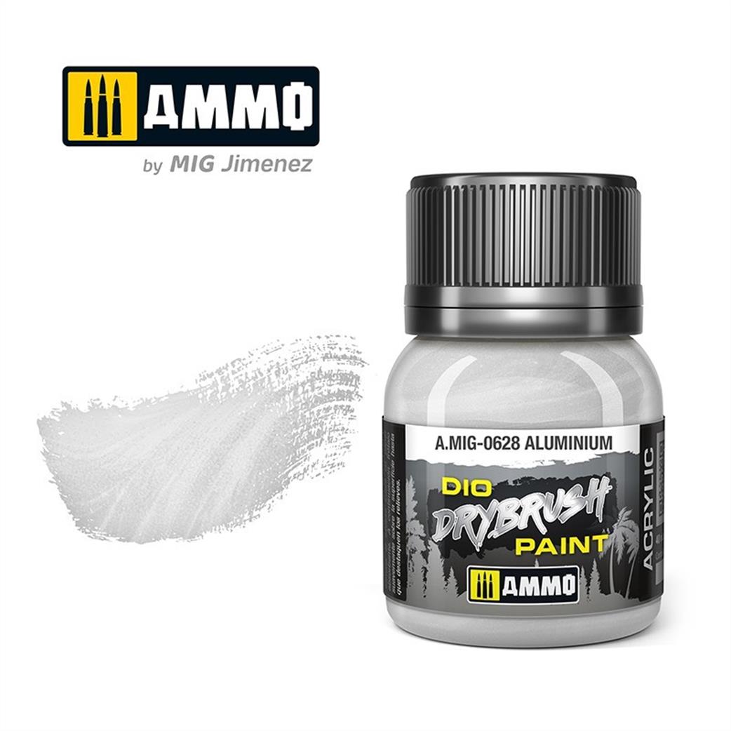 Ammo of Mig Jimenez  A.MIG-0628 Aluminium Special Drybrush Dio Paint 40ml Pot