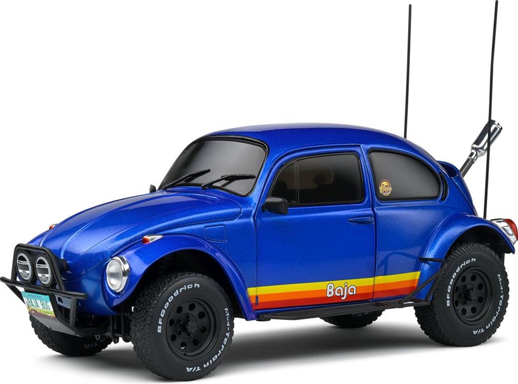 Solido 1/18 S1809601 VW Beetle Baja Metallic Blue 1975 Diecast Car Model