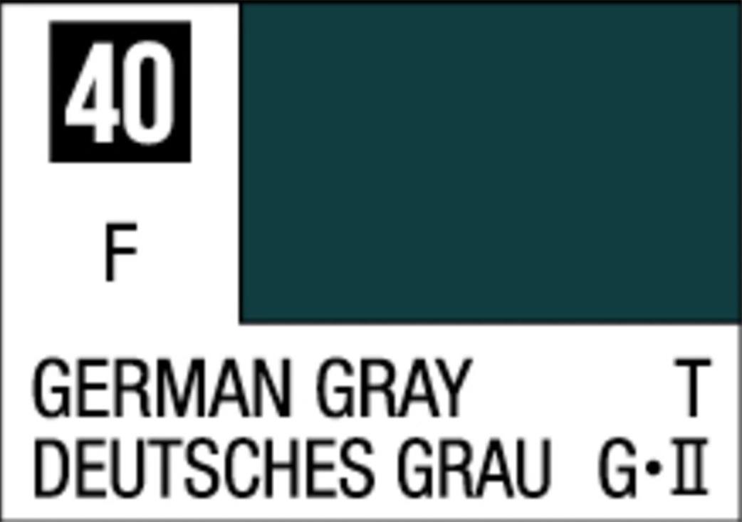 Gunze Sangyo  C040 Mr Color Lacquer C040 German Gray  10ml Glass Bottle