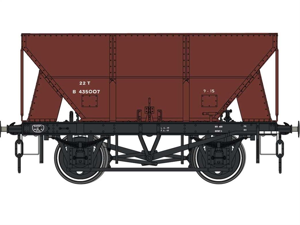 Dapol O Gauge 7F-033-001 BR B435007 22 Ton Iron Ore Hopper Wagon BR Bauxite 1950s-60s