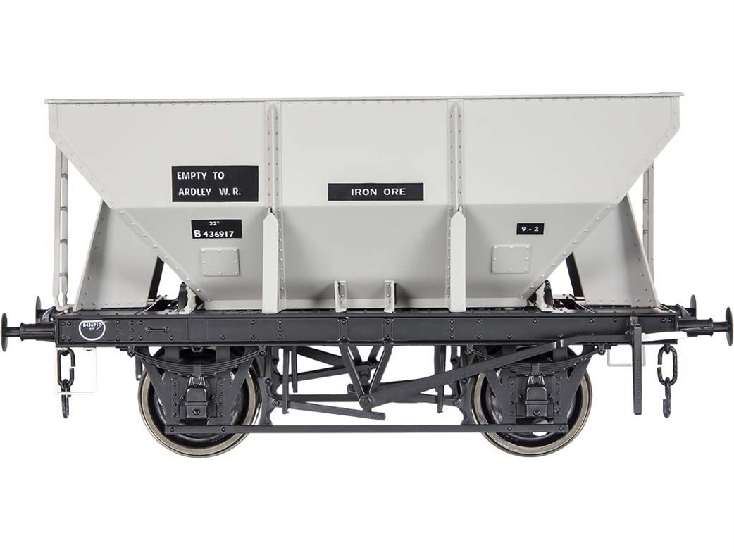 Dapol O Gauge 7F-033-003 BR B436917 22 Ton Iron Ore Hopper Wagon BR Grey Empty to Ardley WR