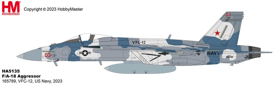 Hobby Master 1/72 HA5135 F/A-18F Aggressor Cloud Scheme VFC-12 US Navy Diecast Model